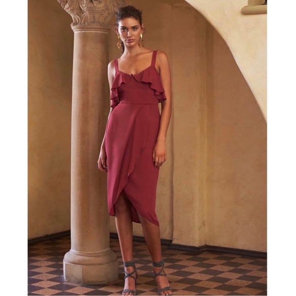 NEW COOPER ST. RUFFLE MIDI DRESS - Picture 9 of 9